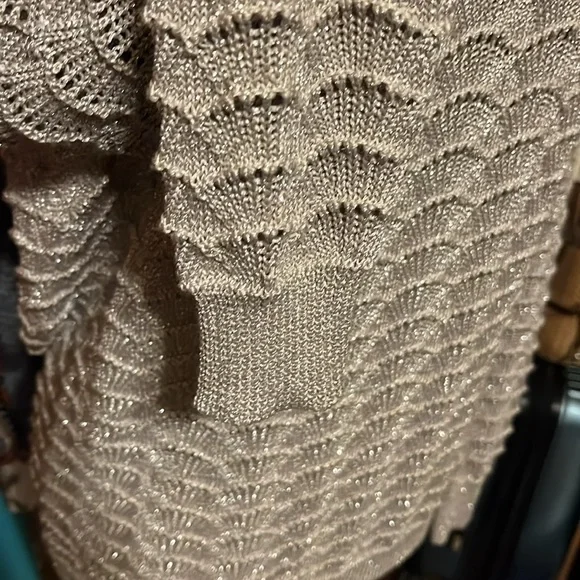 Parker Women's metallic knit key hole  sweater - Picture 7 of 9